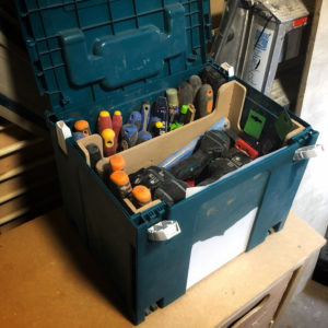 Makita Mbox Type 4 met gemonteerde Hout en Handig gereedschapsinleg